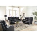  Catnapper Angelo 64462 Power Reclining Loveseat - Black IMAGE 2
