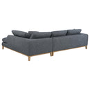  Coaster Furniture Persia 508857 Upholstered Track Arm Sectional Sofa - Grey IMAGE 3