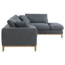  Coaster Furniture Persia 508857 Upholstered Track Arm Sectional Sofa - Grey IMAGE 4