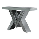  Coaster Furniture Taffeta 723449 V-shaped Mirrored Entryway Console Table - Silver IMAGE 1