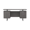  Coaster Furniture Lawtey 800521 60-inch 2-Drawer Office Computer Desk - Weathered Grey IMAGE 3