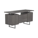  Coaster Furniture Lawtey 800521 60-inch 2-Drawer Office Computer Desk - Weathered Grey IMAGE 6
