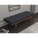  Coaster Furniture Wilson 910213 Fabric Upholstered Tufted Accent Bench - Grey IMAGE 2