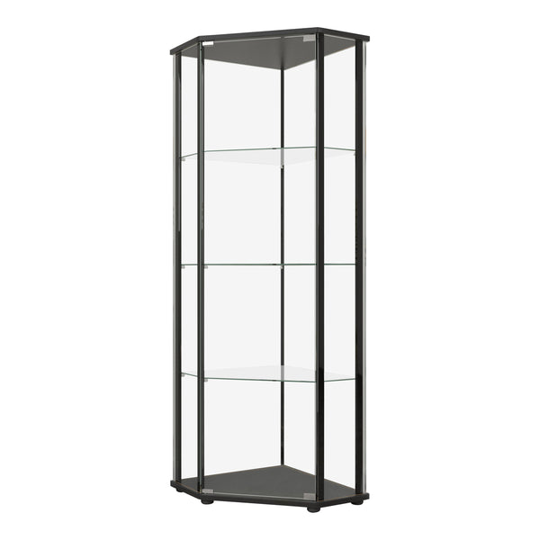  Coaster Furniture Zenobia 953234 4-shelf Curio Cabinet Display Case - Black IMAGE 1
