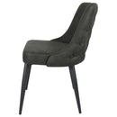  Coaster Furniture Cosmo 106046 Upholstered Dining Side Chair - Grey IMAGE 4