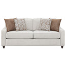  Coaster Furniture Christine 552061 Upholstered Sloped Arm Sofa - Beige IMAGE 2
