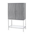  Coast2Coast Marlin 55604 Grey Coastal 2 Door Wine Bar Cabinet IMAGE 1