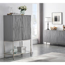  Coast2Coast Marlin 55604 Grey Coastal 2 Door Wine Bar Cabinet IMAGE 4