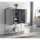  Coast2Coast Marlin 55604 Grey Coastal 2 Door Wine Bar Cabinet IMAGE 5