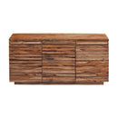  Coast2Coast Ketchum 58121 Mid-century Modern Solid Wood Three Door Credenza with Reeded Designed Door Fronts IMAGE 2