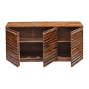  Coast2Coast Ketchum 58121 Mid-century Modern Solid Wood Three Door Credenza with Reeded Designed Door Fronts IMAGE 4