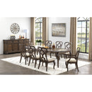  Coast2Coast Laelia 60222 Set of 2 Traditional Style Ivory Upholstered Dining Arm Chairs with Brown Frame IMAGE 5