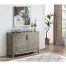  Coast2Coast Harlan 60251 Mid-Century Modern Two Door Buffet Sideboard, Serving Storage-Natural Grey IMAGE 4