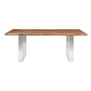  Coast2Coast Dunstan 62406 Solid Wood Live Edge Topped Dining Table with Chrome Legs IMAGE 2