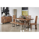  Coast2Coast Dunstan 62406 Solid Wood Live Edge Topped Dining Table with Chrome Legs IMAGE 4