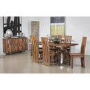  Coast2Coast Dunstan 62406 Solid Wood Live Edge Topped Dining Table with Chrome Legs IMAGE 5