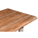  Coast2Coast Dunstan 62406 Solid Wood Live Edge Topped Dining Table with Chrome Legs IMAGE 6