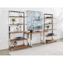  Coast2Coast Flannery 62411 Modern Solid Wood Bookcase Etagere with Five Shelves and Chrome Support IMAGE 6