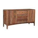  Coast2Coast Selby 62444 Solid Sheesham Wood Two Door Three Drawer Credenza with Slightly Arched Skirt. IMAGE 1