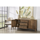  Coast2Coast Selby 62444 Solid Sheesham Wood Two Door Three Drawer Credenza with Slightly Arched Skirt. IMAGE 9