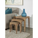  Coast2Coast Thane 62446 Solid Wood 3 pc Nesting End Side Accent Tables with Arched Skirt IMAGE 6
