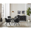  Coaster Furniture Arika 193372BLK Leatherette Upholstered Swivel Dining Arm Chair - Black IMAGE 3