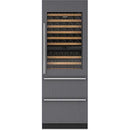 Sub-Zero 30-inch Refrigerator Drawers and Wine Storage DET3050WR/R IMAGE 1