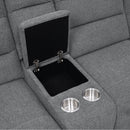  Coaster Furniture David 609620 Upholstered Reclining Sectional Sofa - Smoke IMAGE 11