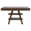  Coaster Furniture Dewey 115208 Rectangular 60-inch Counter Height Dining Table - Walnut IMAGE 2