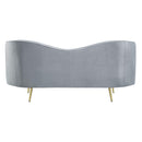  Coaster Furniture Sophia 506865 Upholstered Channel Tufted Loveseat - Grey IMAGE 4