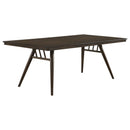  Coaster Furniture Wes 115271 Rectangular 80-inch Wood Dining Table - Dark Walnut IMAGE 1