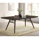  Coaster Furniture Wes 115271 Rectangular 80-inch Wood Dining Table - Dark Walnut IMAGE 4