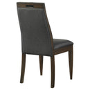  Coaster Furniture Wes 115272 Upholstered Dining Side Chair - Dark Walnut IMAGE 6