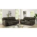  Furniture of America Tredegar Power Reclining Leather Loveseat with Console CM6083-LV-PM IMAGE 2