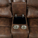  Furniture of America Chantoise Power Reclining Leather Look Loveseat CM6228BR-LV IMAGE 6