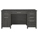  Coaster Furniture Dylan 801576 60-inch 4-Drawer Lift Top Office Desk - Weathered Grey IMAGE 3