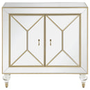  Coaster Furniture Lupin 951854 2-door Mirrored Storage Accent Cabinet - Champagne IMAGE 2