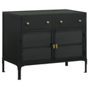  Coaster Furniture Sadler 951761 2-Drawer Metal Accent Storage Cabinet - Matte Black IMAGE 1