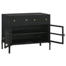  Coaster Furniture Sadler 951761 2-Drawer Metal Accent Storage Cabinet - Matte Black IMAGE 4