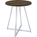  Coaster Furniture Burkhart 183516 Round 35-inch Pub Height Bistro Bar Table - Brown Oak IMAGE 1
