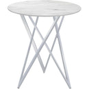  Coaster Furniture Bexter 183526 Round 35-inch Faux Marble Bistro Bar Table - Chrome IMAGE 2