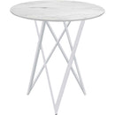  Coaster Furniture Bexter 183526 Round 35-inch Faux Marble Bistro Bar Table - Chrome IMAGE 3
