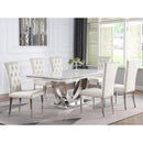  Coaster Furniture Kerwin 111102 Velvet Upholstered Dining Side Chair - White IMAGE 10