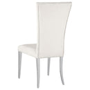 Coaster Furniture Kerwin 111102 Velvet Upholstered Dining Side Chair - White IMAGE 5