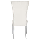  Coaster Furniture Kerwin 111102 Velvet Upholstered Dining Side Chair - White IMAGE 6