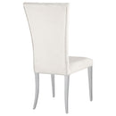  Coaster Furniture Kerwin 111102 Velvet Upholstered Dining Side Chair - White IMAGE 7