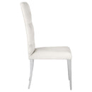 Coaster Furniture Kerwin 111102 Velvet Upholstered Dining Side Chair - White IMAGE 8