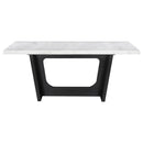  Coaster Furniture Osborne 115511 72-inch Marble Top Dining Table - Rustic Espresso IMAGE 2