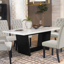  Coaster Furniture Osborne 115511 72-inch Marble Top Dining Table - Rustic Espresso IMAGE 6