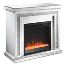  Coaster Furniture Lorelai 991047 Mirrored Freestanding Electric Fireplace - Silver IMAGE 1